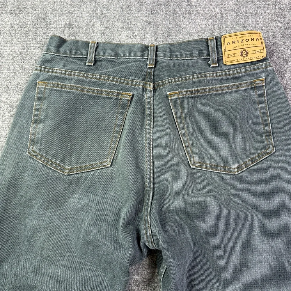 Arizona Mens Loose Fit Jeans 32x33 Green Baggy Straight Y2K Skater Vintage